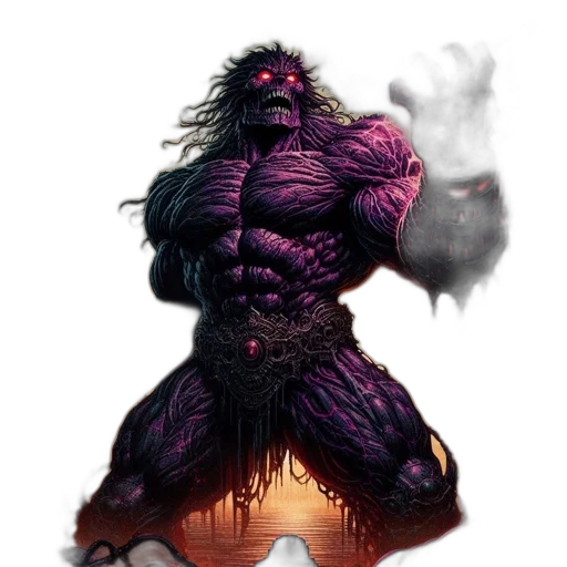 creature, hair, animal, concept art, comic book art, fantasy art, pixel art, imposing transparent PNG cut-out