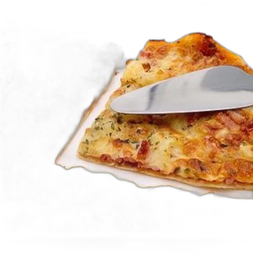 food, weapon, sword, 3d render, photorealistic, delicious-looking, pizza, slice transparent PNG cut-out