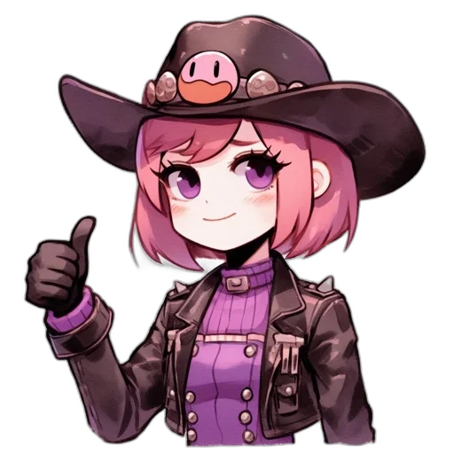 hat, staff, weapon, jacket, pixel art, anime, cartoon, concept art transparent PNG cut-out