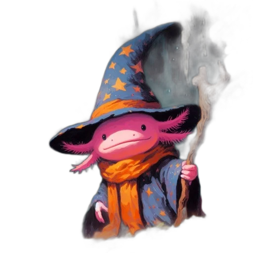 staff, hat, mask, creature transparent PNG cut-out