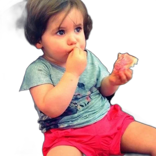 food, face, photorealistic, oil painting, 3d render, baby, high, chair transparent PNG cut-out