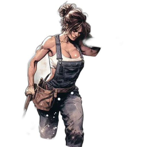 weapon, staff, comic book art, concept art, watercolor, fantasy art, earth tones, muscular transparent PNG cut-out