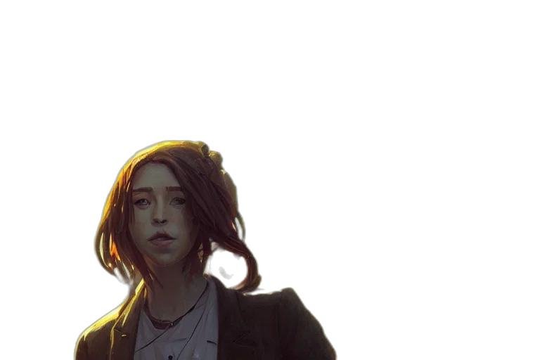 jacket, face, concept art, cyberpunk transparent PNG cut-out