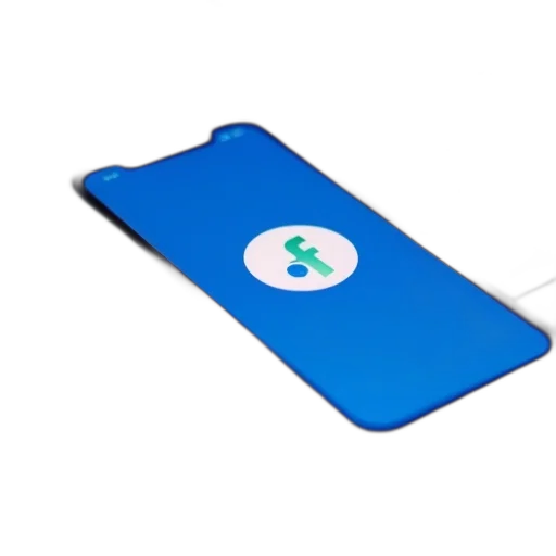 staff, blue, phone, showing, logo, social, network, signal transparent PNG cut-out