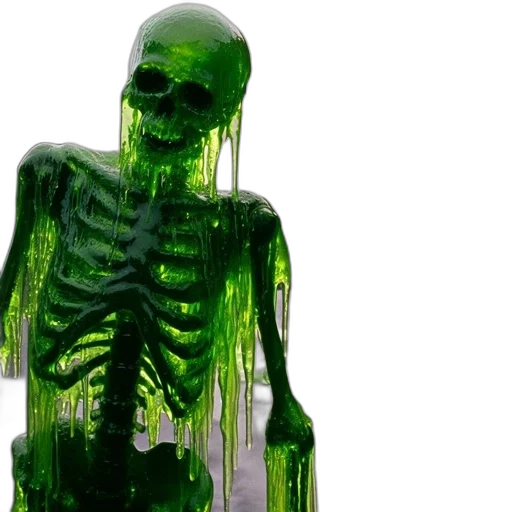 bottle, creature, dress, 3d render, green, ethereal, glowing, figure transparent PNG cut-out