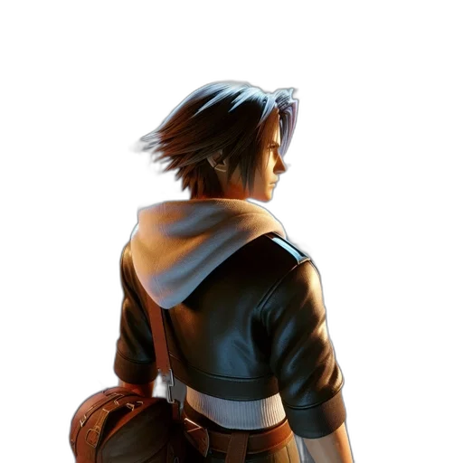 jacket, face, concept art, fantasy art, comic book art, 3d render, outer space, earth tones transparent PNG cut-out