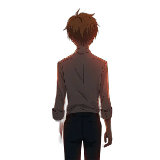 jacket, robot, staff, creature transparent PNG cut-out