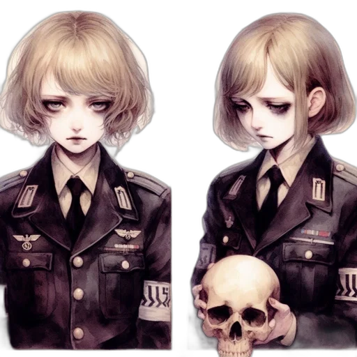 face, mask, jacket, weapon, concept art, fantasy art, pixel art, watercolor transparent PNG cut-out