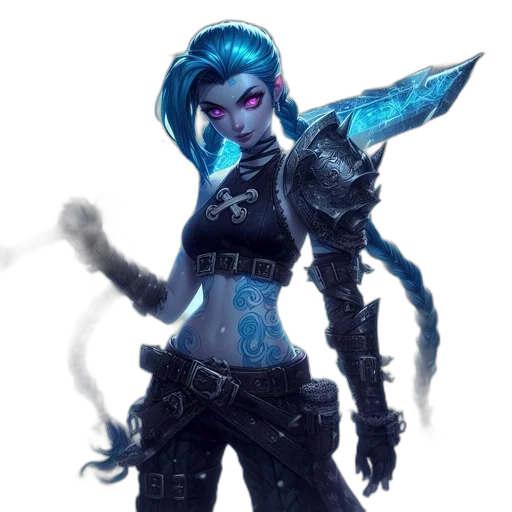 staff, weapon, concept art, fantasy art, cyberpunk, comic book art, blue, dark transparent PNG cut-out