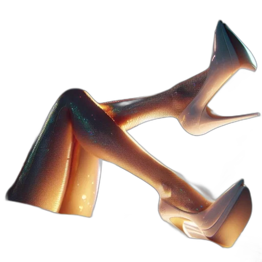 shoes, jewelry, crown, weapon, 3d render, image, features, leg transparent PNG cut-out