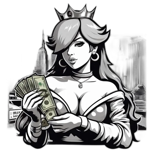 crown, comic book art, cartoon, concept art, fantasy art, illustration, portrays, regal transparent PNG cut-out