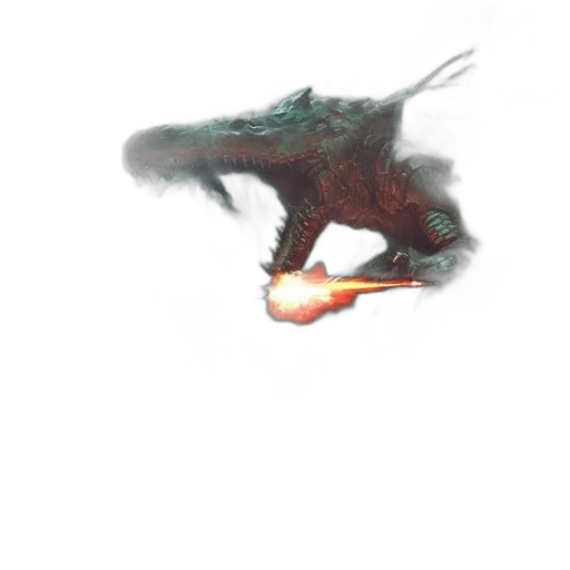 dragon, creature, animal, weapon, concept art, fantasy art, 3d render, pixel art transparent PNG cut-out