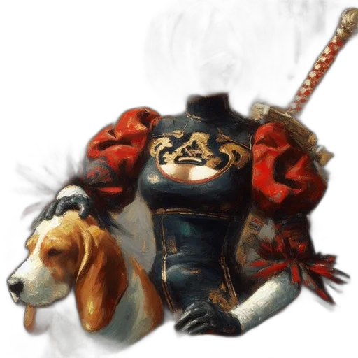 mask, staff, animal, weapon, concept art, fantasy art, watercolor, pixel art transparent PNG cut-out