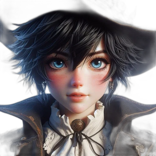 face, mask, fantasy art, concept art, photorealistic, anime, dark, monochrome transparent PNG cut-out