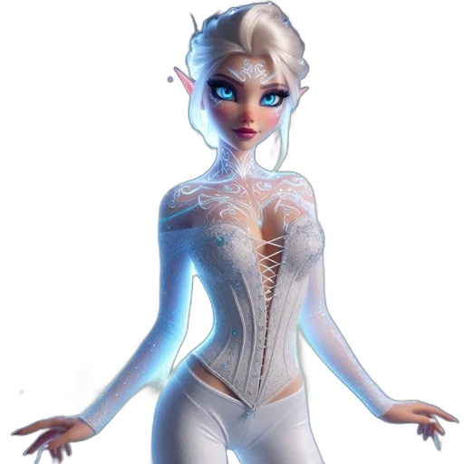dress, concept art, fantasy art, 3d render, cartoon, ethereal, figure, glowing transparent PNG cut-out