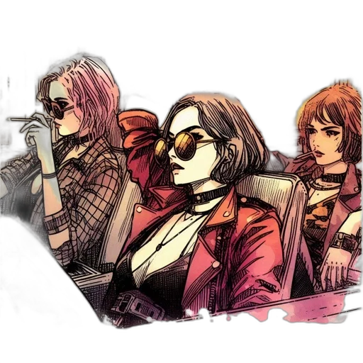 jacket, cyberpunk, concept art, comic book art, watercolor, fire, red, colorful transparent PNG cut-out