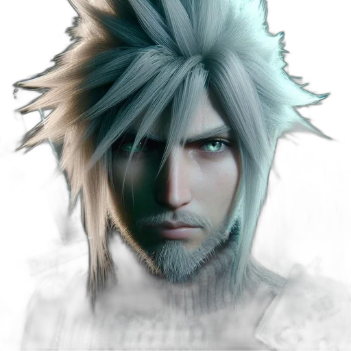 face, hair, mask, creature, fantasy art, concept art, photorealistic, 3d render transparent PNG cut-out