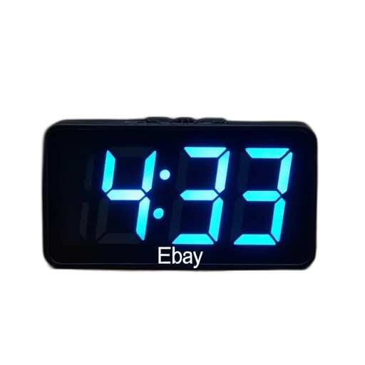 digital, clock, black, blue, led, display, showing, time transparent PNG cut-out