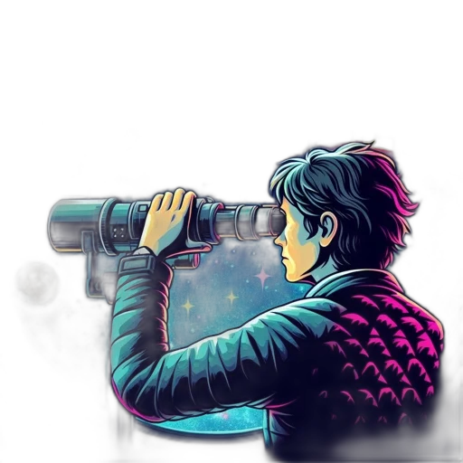 staff, jacket, robot, weapon, pixel art, concept art, comic book art, anime transparent PNG cut-out