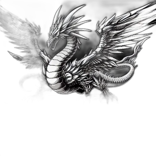 dragon, jewelry, animal, creature, fantasy art, photorealistic, concept art, pencil sketch transparent PNG cut-out