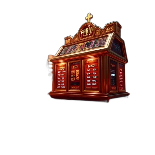 furniture, building, crown, 3d render, pixel art, concept art, fantasy art, casino transparent PNG cut-out