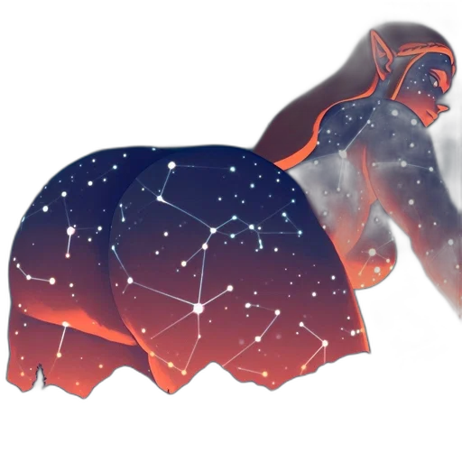 creature, concept art, fantasy art, pixel art, outer space, night, large, starlit transparent PNG cut-out