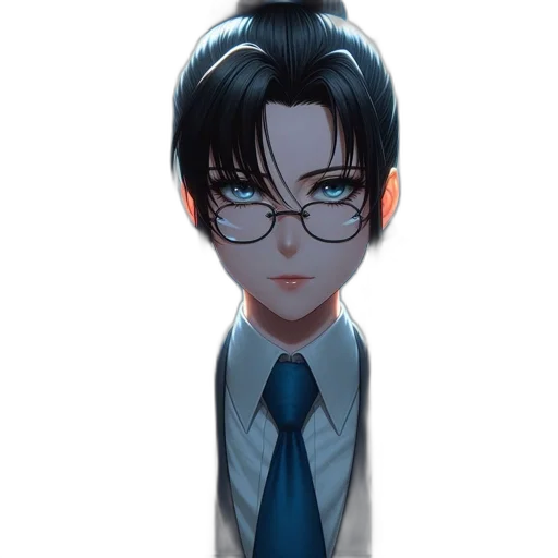 staff, face, robot, hair, anime, cartoon, concept art, pixel art transparent PNG cut-out