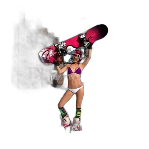 weapon, concept art, pixel art, fantasy art, 3d render, woman, bikini, holds transparent PNG cut-out