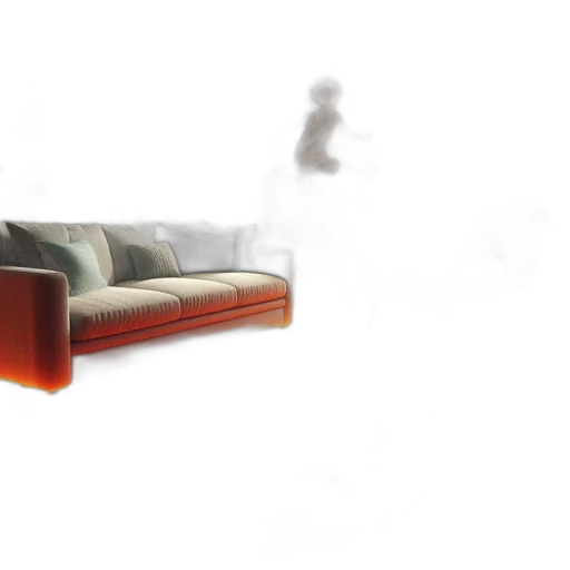furniture, shoes, staff, 3d render, photorealistic, concept art, fog, outer space transparent PNG cut-out
