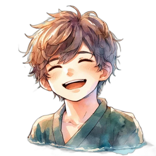 face, mask, watercolor, anime, pixel art, cartoon, golden, blue transparent PNG cut-out