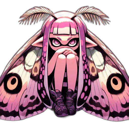 creature, animal, mask, concept art, pixel art, anime, fantasy art, pastel transparent PNG cut-out