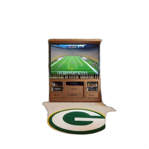 furniture, fan, green, bay, packers-themed, room, features, life-sized transparent PNG cut-out