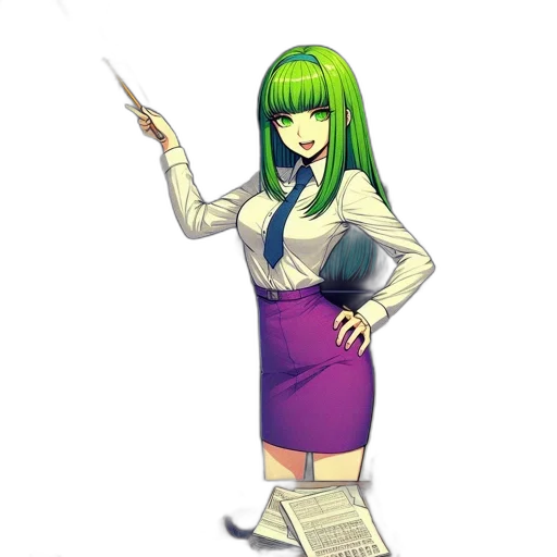 staff, dress, weapon, pixel art, concept art, anime, fantasy art, green transparent PNG cut-out