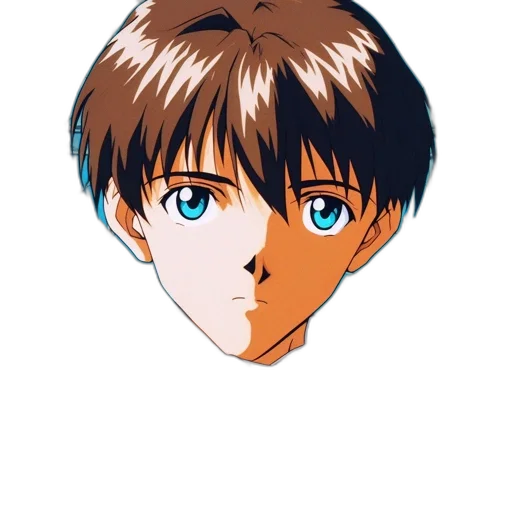 face, mask, creature, hair, anime, vaporwave, cartoon, pixel art transparent PNG cut-out