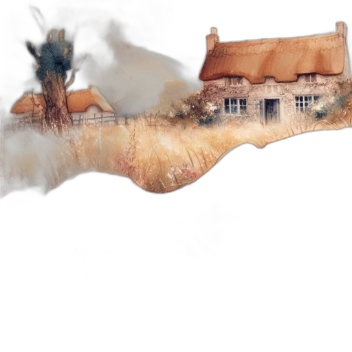 building, concept art, watercolor, fantasy art, photorealistic, fog, snow, city street transparent PNG cut-out