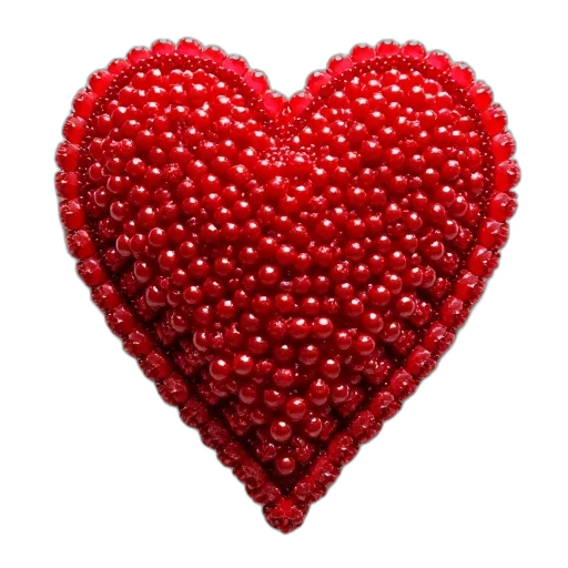 jewelry, crown, red, vintage, beaded, heart, brooch transparent PNG cut-out