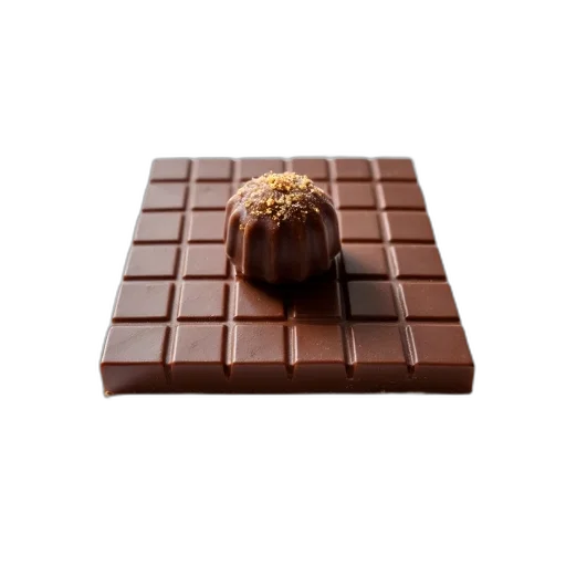 food, crown, animal, 3d render, photorealistic, chocolate, truffle, placed transparent PNG cut-out
