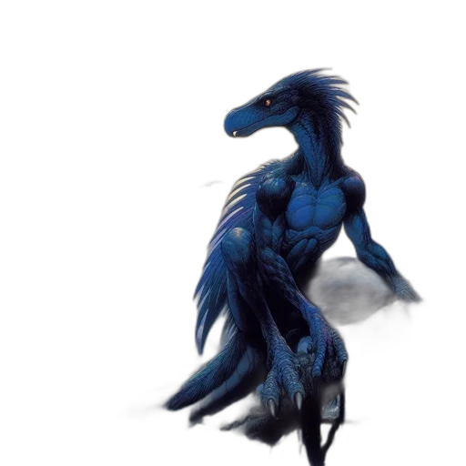 dragon, creature, animal, hair, concept art, fantasy art, 3d render, watercolor transparent PNG cut-out