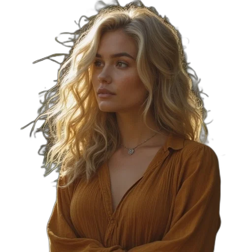 hair, dress, jewelry, jacket transparent PNG cut-out