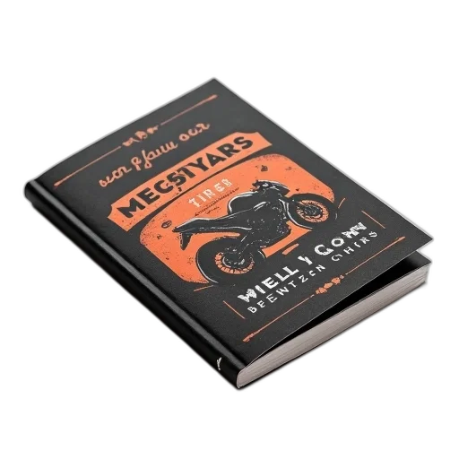car, stack, brochures, black, orange, design, featuring, motorcycle transparent PNG cut-out