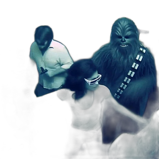 mask, creature, concept art, fantasy art, comic book art, 3d render, outer space, fog transparent PNG cut-out