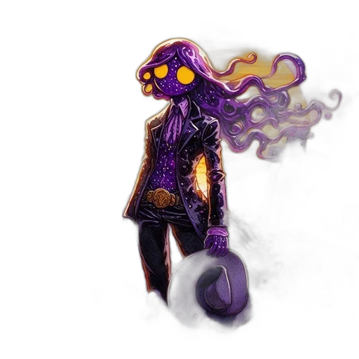 mask, robot, jacket, staff, concept art, fantasy art, pixel art, cyberpunk transparent PNG cut-out