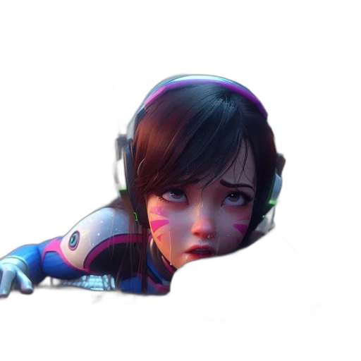 robot, face, weapon, jacket, concept art, cyberpunk, 3d render, anime transparent PNG cut-out