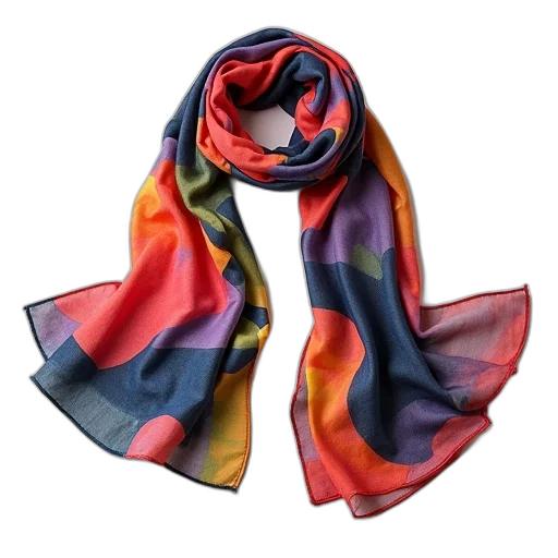 colorful, women, scarf, ladies, cotton, scarves, abstract, print transparent PNG cut-out