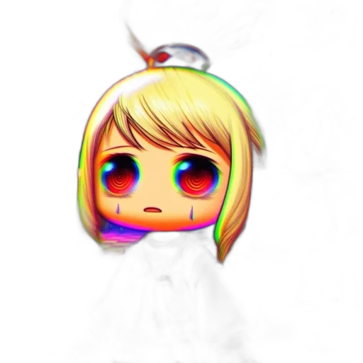 mask, face, staff, robot, vaporwave, pixel art, 3d render, anime transparent PNG cut-out