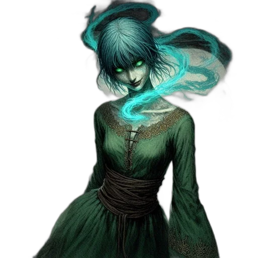 dress, staff, mask, creature, concept art, fantasy art, comic book art, anime transparent PNG cut-out