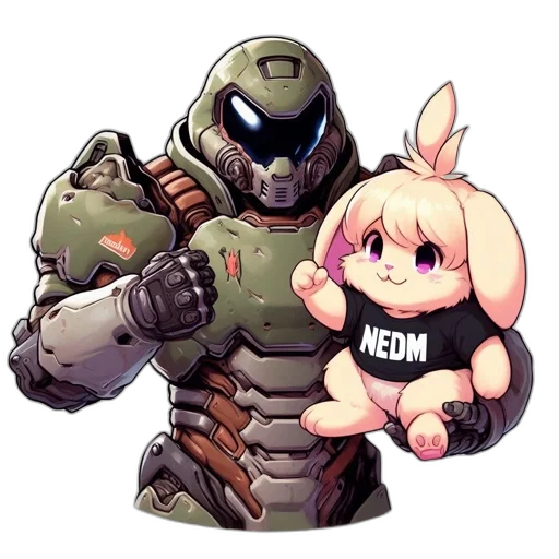 weapon, robot, pixel art, concept art, anime, cartoon, two, animated transparent PNG cut-out