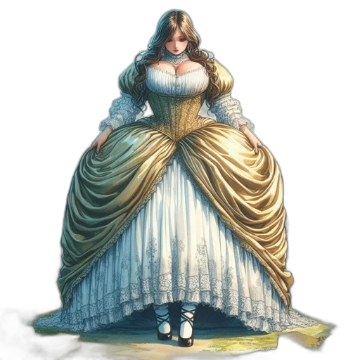 dress, crown, jewelry, jacket, concept art, watercolor, photorealistic, fantasy art transparent PNG cut-out