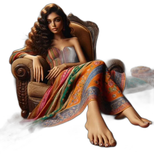 furniture, jewelry, dress, photorealistic, oil painting, fantasy art, concept art, elegantly transparent PNG cut-out
