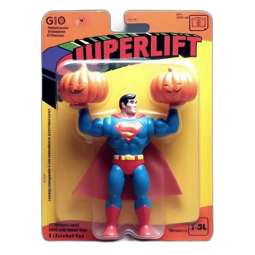 weapon, 3d render, comic book art, concept art, original, 1984, kenner, superman transparent PNG cut-out
